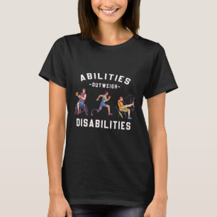 Abilities Outweigh Disabilities Running Marathon 1 T-Shirt