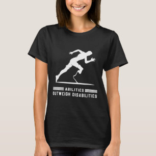 Abilities Outweigh Disabilities Running Marathon 2 T-Shirt