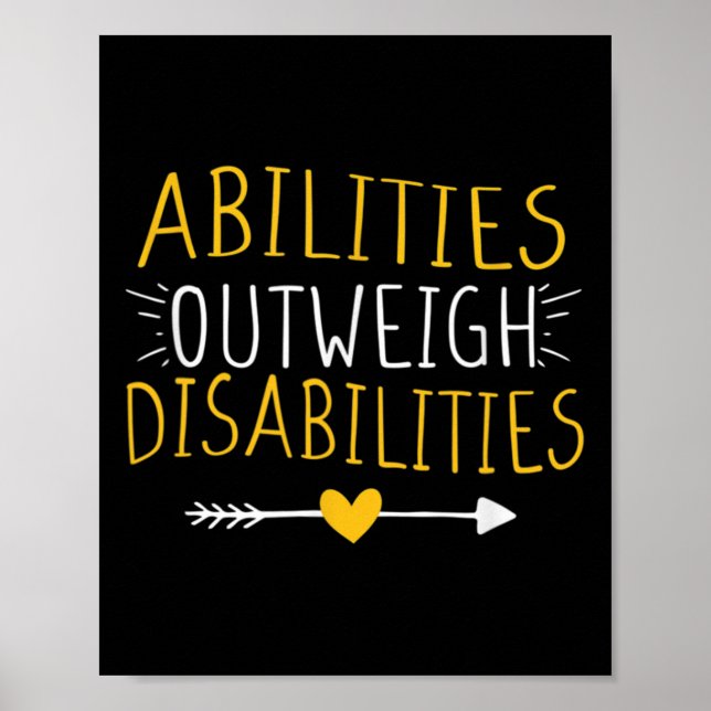 Abilities Outweigh Disabilities Special Education  Poster (Front)