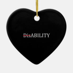 Ability Awareness T-Shirt Ceramic Ornament