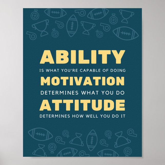 Ability, Motivation, Attitude Ins School Education Poster (Front)