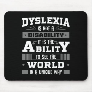 Ability Ribbon Learning Disability Dyslexic Gift  Mouse Pad