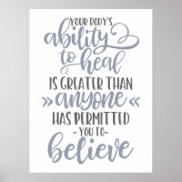 Ability to Heal, Chiropractic Poster, Chiropractor