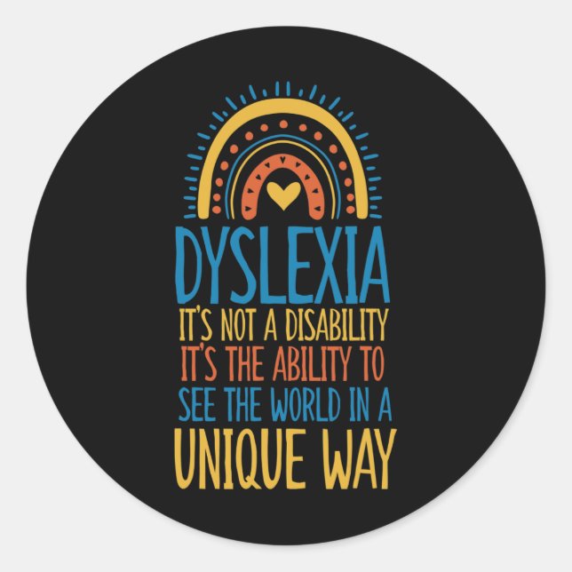 Ability To See The World In Unique Ways  Classic Round Sticker (Front)