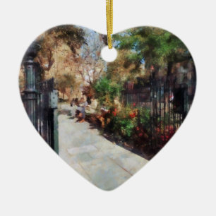 Abingdon Square Park Greenwich Village Ceramic Ornament