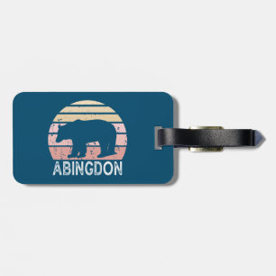 Abingdon Virginia Retro Bear Luggage Tag
