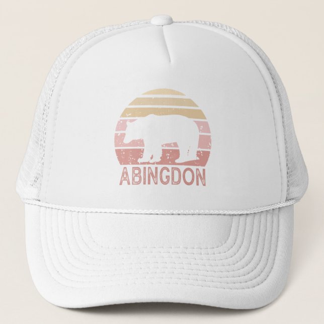 Abingdon Virginia Retro Bear Trucker Hat (Front)