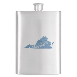 Abingdon Virginia Wood Grain Hip Flask