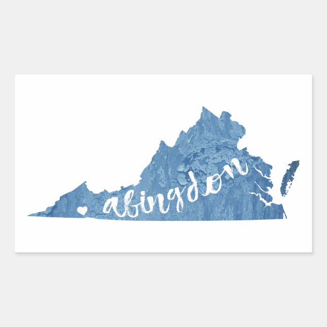 Abingdon Virginia Wood Grain Sticker (Front)