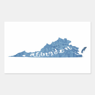 Abingdon Virginia Wood Grain Sticker