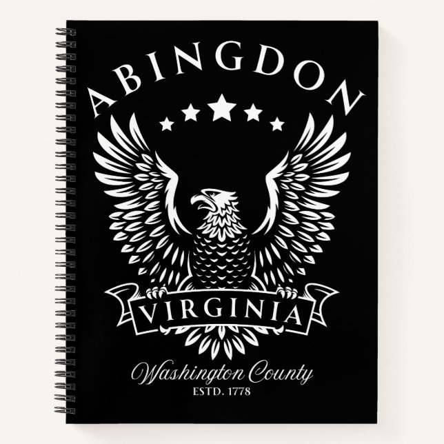 Abingdon Washington County Virginia Vintage Eagle Notebook (Front)