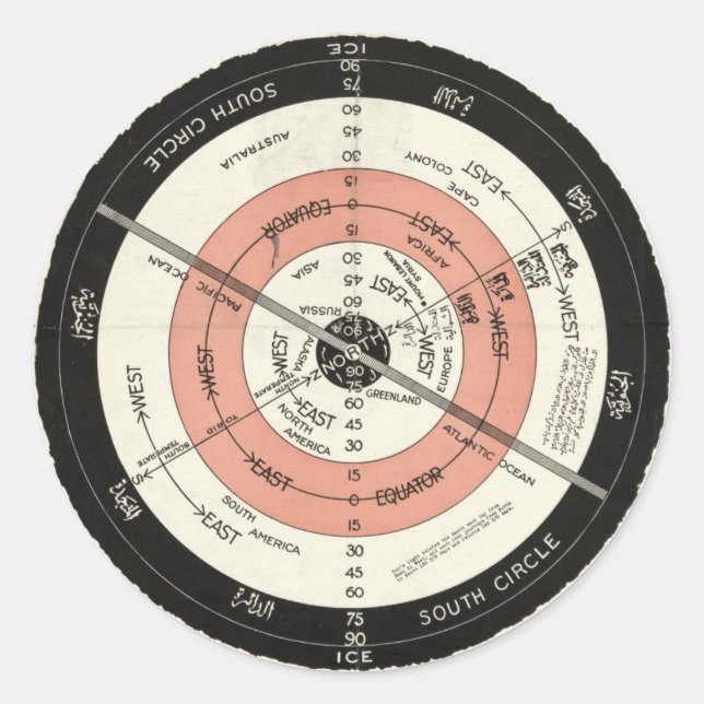 Abizaid Nouvelle carte correcte des Stickers Terre (Devant)