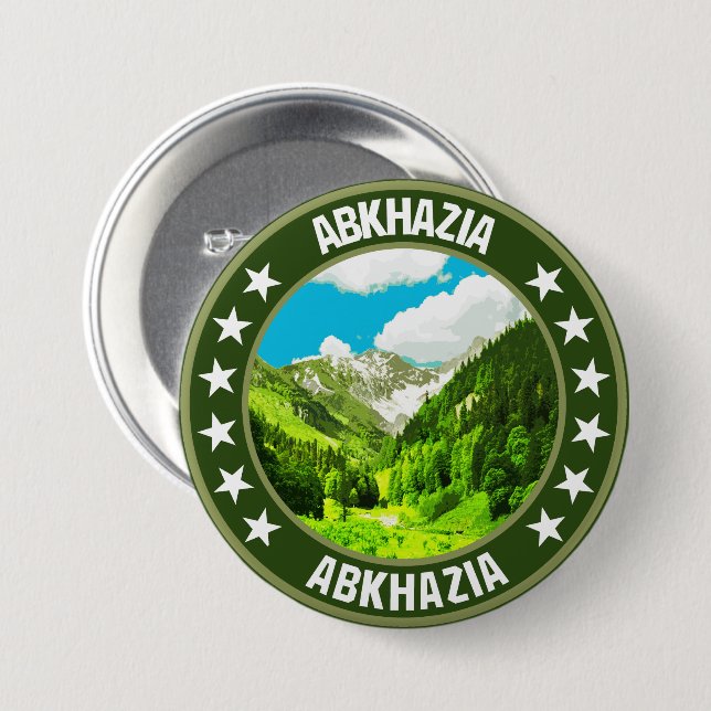 Abkhasia                                           3 inch round button (Front & Back)