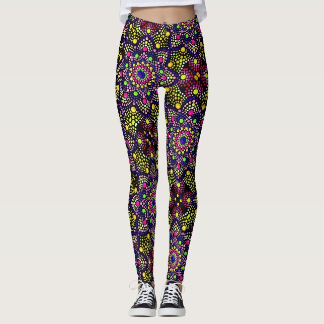 ABL - 0266 - ColorfulMandala - Leggings (Front)