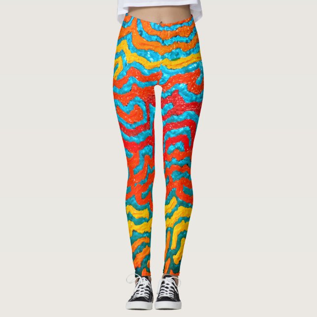 ABL - 0288 - Mer Abstraite - Leggings (Devant)