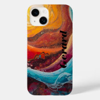 Ablaze Currents – Dynamic Sunset Water Art Print