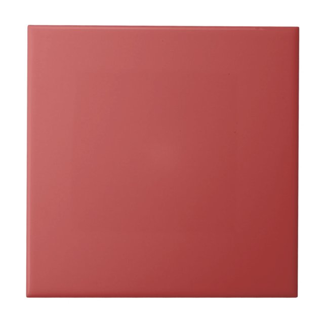 Ablazed Red Square Kitchen and Bathroom Tile (Front)