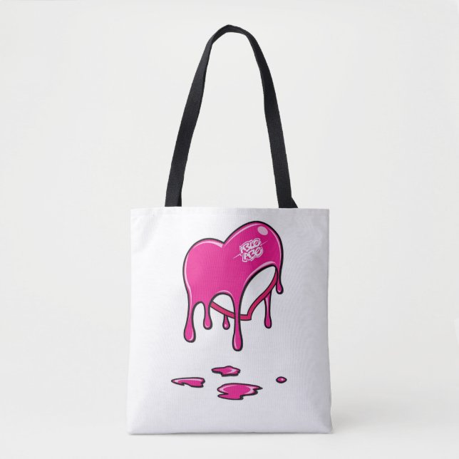Able Abe Studios Candy drip heart shoulder tote Bag (Front)
