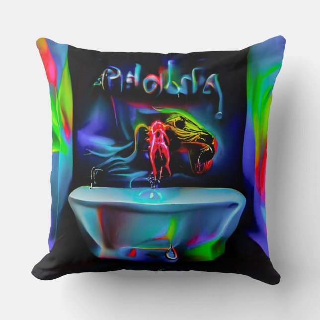 Ablutophobia 2 throw pillow (Front)