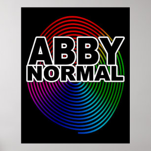 Abnormal Abby Normal Colored Warped Spiral Crazy Poster