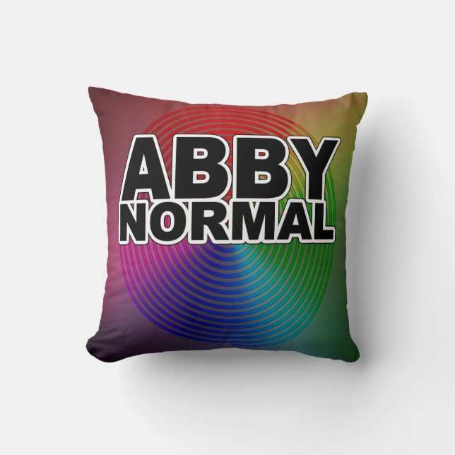 Abnormal Abby Normal Coloured Warped Spiral Crazy Throw Pillow (Front)