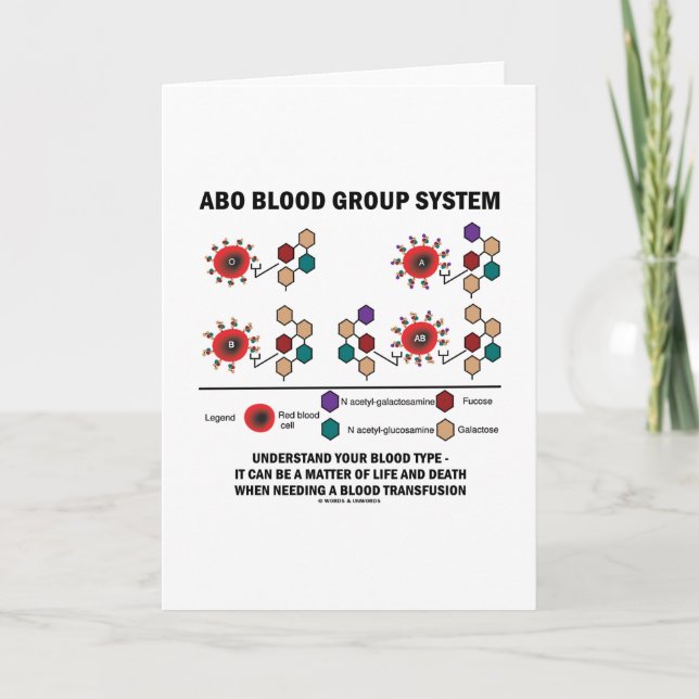 ABO Blood Group System Understand Blood Type Card (Front)