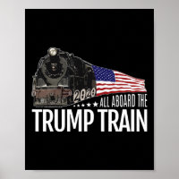 Aboard The Trump Train 2020 American Flag Reelect
