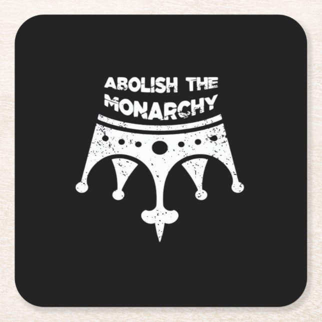 Abolish Anti No Kings In America Bumper Classic Square Paper Coaster (Front)