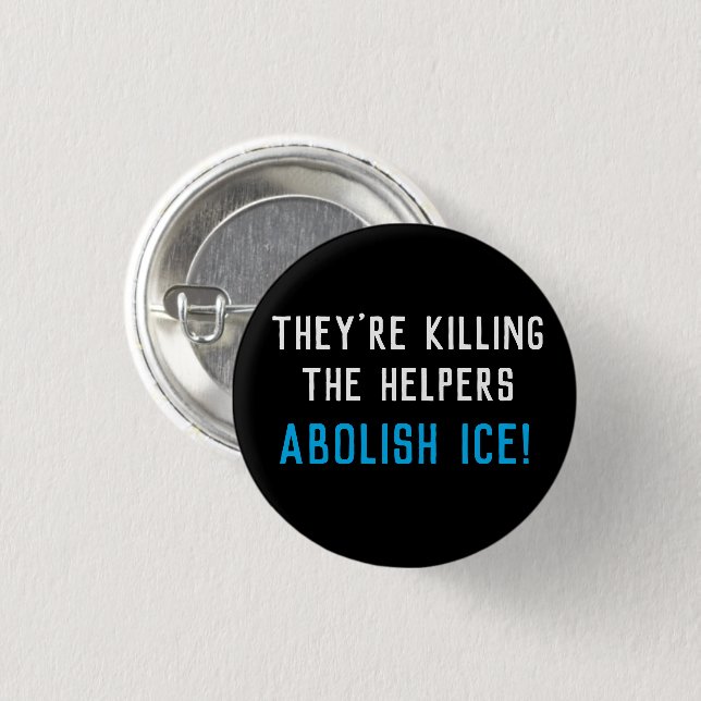 Abolish ICE  1 Inch Round Button (Front & Back)