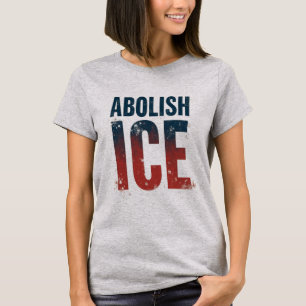 Abolish ICE American Flag Colours T-Shirt