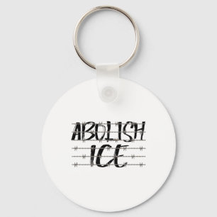Abolish Ice Byrbed Wire Protest And Resist Support Keychain
