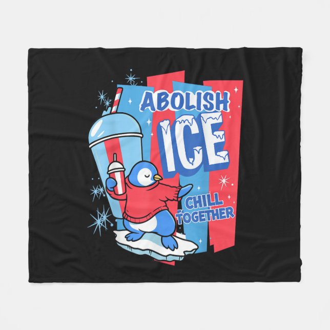 Abolish Ice Fleece Blanket (Front (Horizontal))