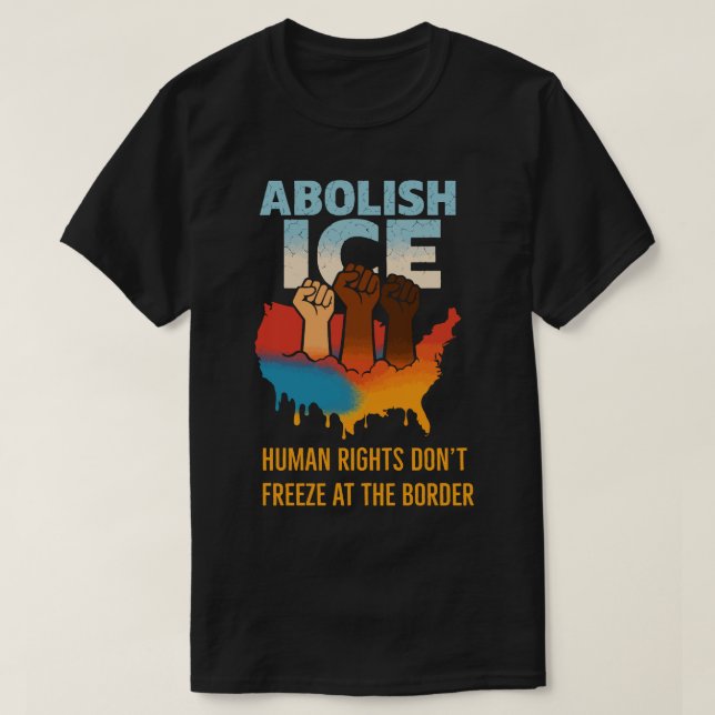 ABOLISH ICE Melting USA – Bold Protest Design |  T-Shirt (Design Front)