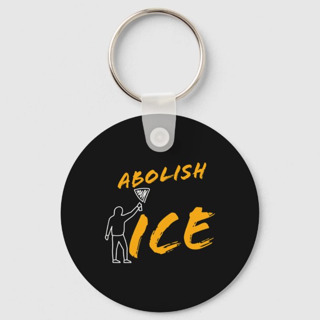 Abolish Ice Protest And Resist Support Immigrants  Keychain (Front)