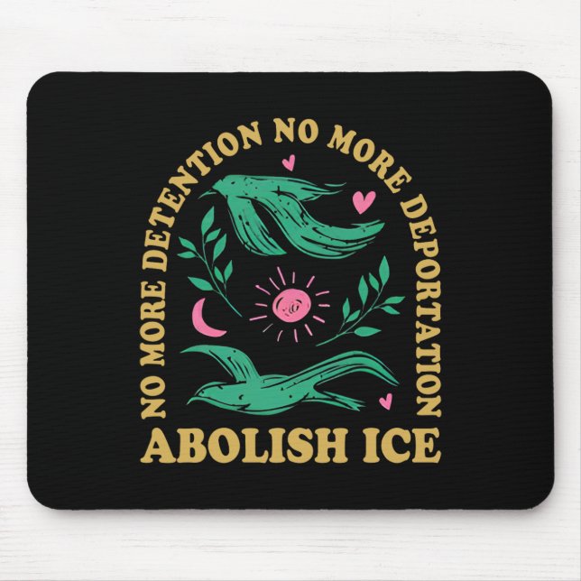 Abolish Ice Retro Protest And Resist Support Immig Mouse Pad (Front)
