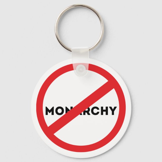 Abolish the Monarchy Keychain (Front)
