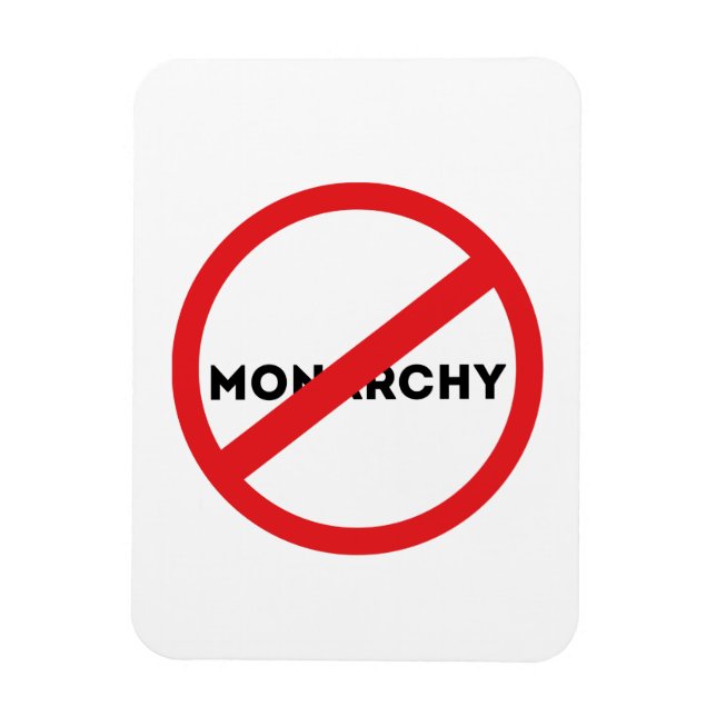 Abolish the Monarchy Magnet (Vertical)