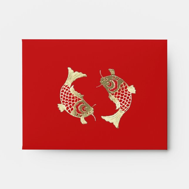 ABONDANCE Rouge Enveloppes Chinoise Nouvel An Pois (Devant)