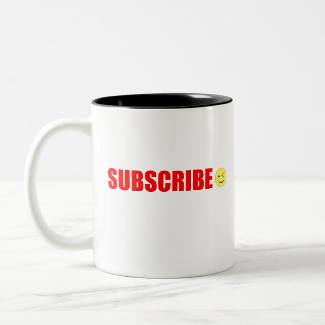 Abonnez-vous à la Mug à café à deux tons (Gauche)