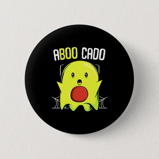 Aboocado Avocado Halloween 2 Inch Round Button (Front)