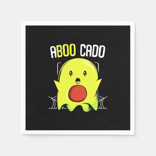 Aboocado Avocado Halloween Napkin (Front)