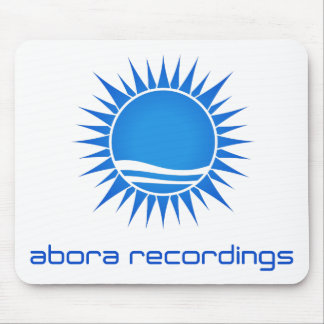 Abora Recordings Blue-on-White Mousepad