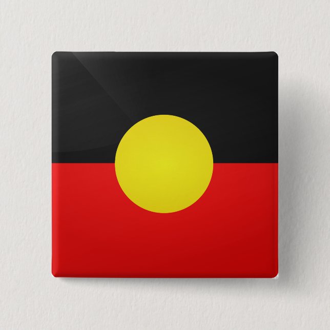 Aborigin Glossy Square Flag 2 Inch Square Button (Front)