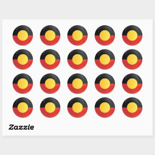 Aborigin  Round Icon Flag Classic Round Sticker