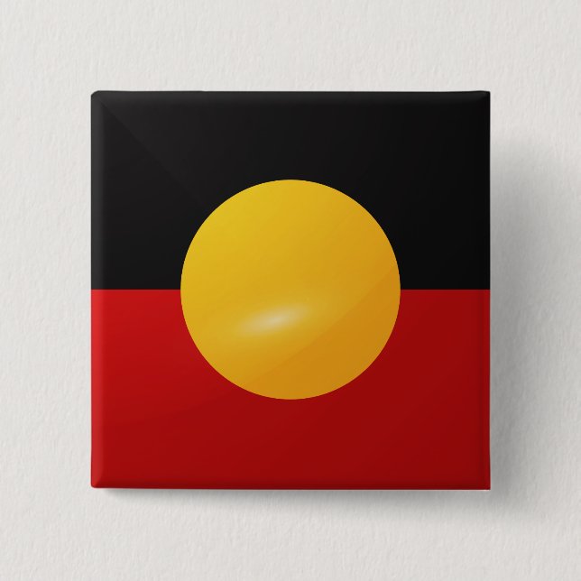 Aborigin square glossy flag 2 inch square button (Front)