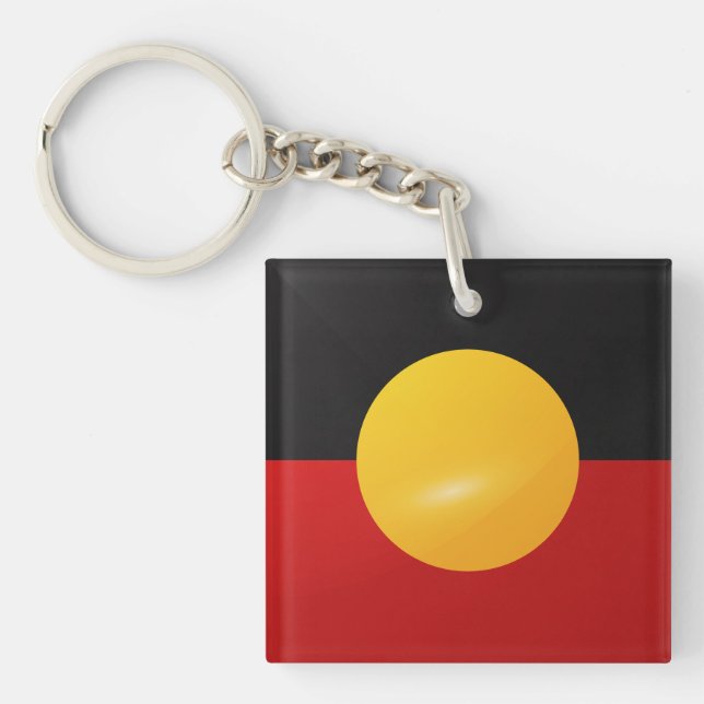 Aborigin square glossy flag keychain (Front)