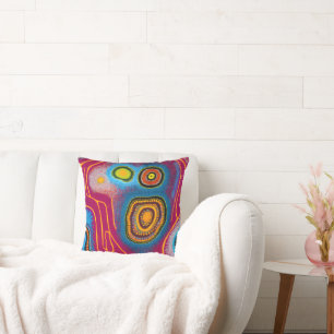 Aboriginal Abstract Art Vol 01 Throw Pillow
