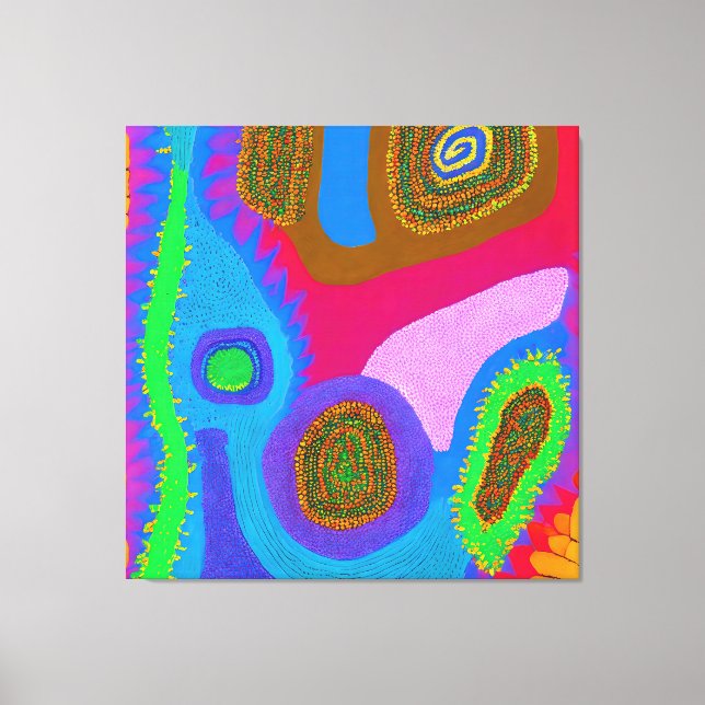 Aboriginal Abstract Art Vol 05 Canvas Print (Front)