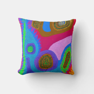 Aboriginal Abstract Art Vol 05 Throw Pillow
