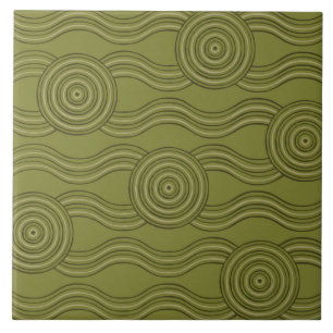Aboriginal art bush tile